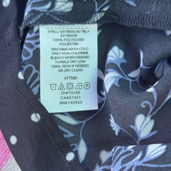 LOFT Blue Buttoned Ruffled Blouse - Picture 5 of 6